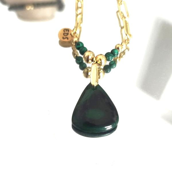 Collier en Malachite