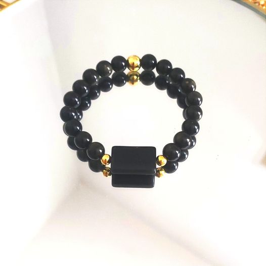 Bracelet en Obsidienne